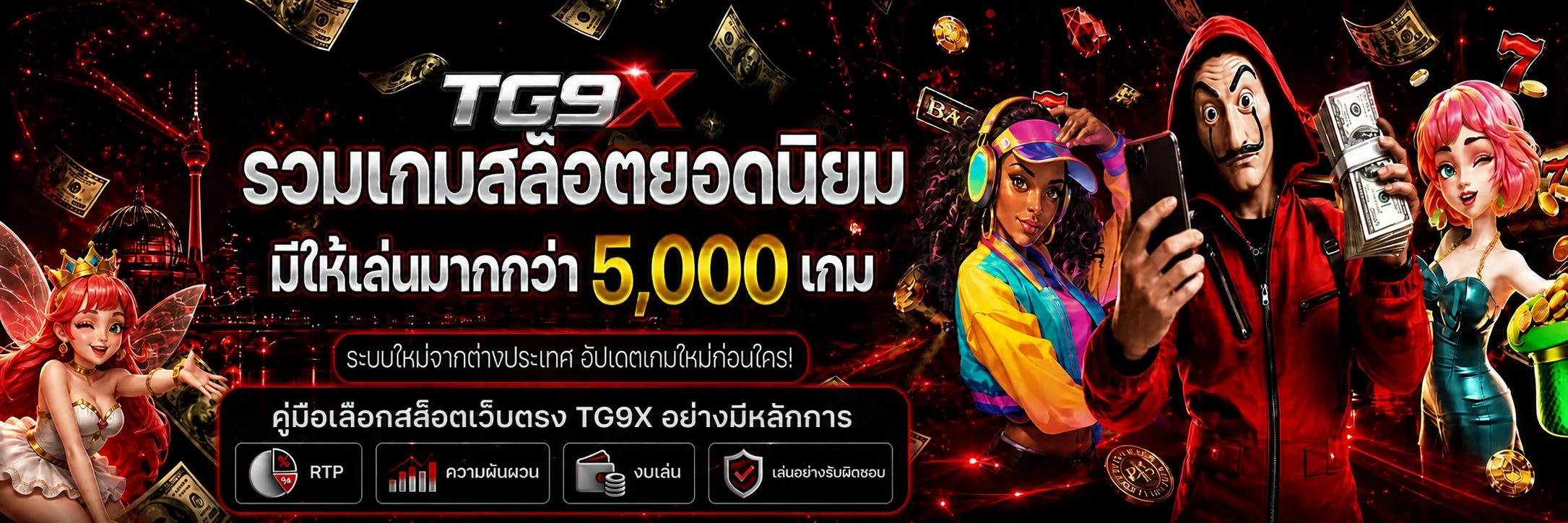 TG9X คู่มือเลือกสล็อตเว็บตรง RTP และวางงบ